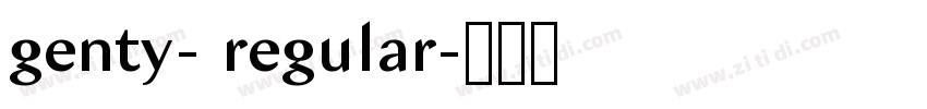 genty- regular字体转换